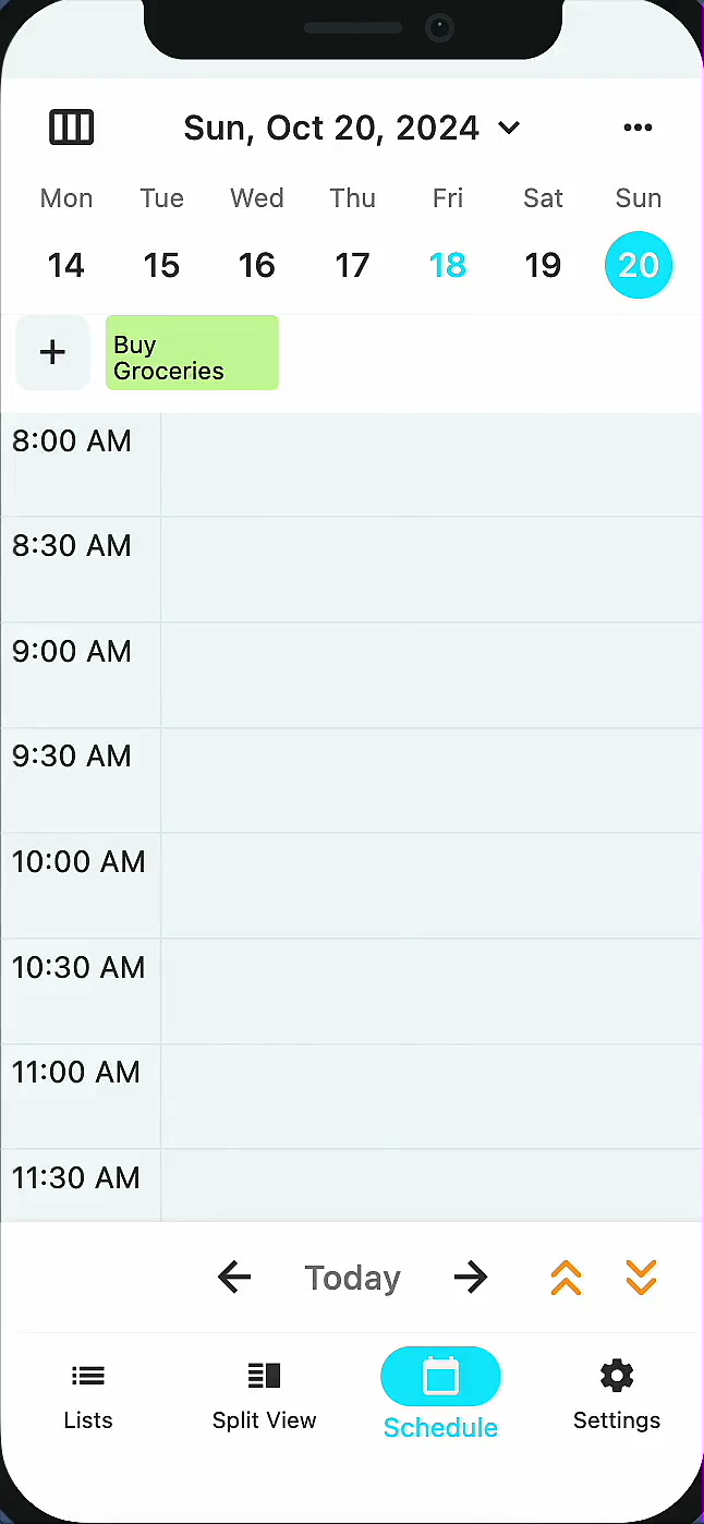 Task bucket in TimeFinder